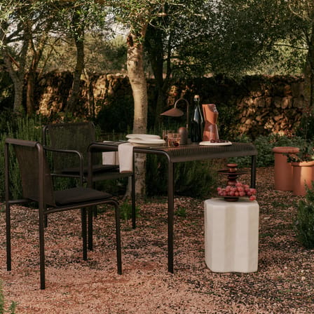 Dapple Dining chair metal brown / Drilling machine - Ferm Living