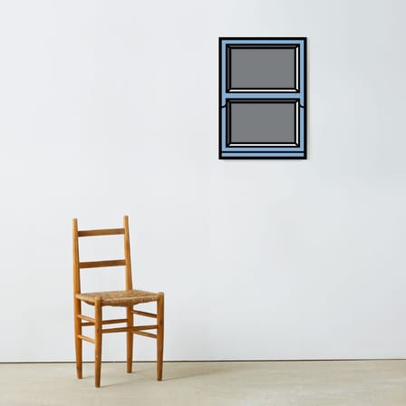 Eingerahmter Poster Window 03 papierfaser holz bunt / By Richard Wood - 50 x 70 cm - The Wrong Shop
