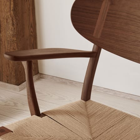 Fauteuil lounge CH22 bois naturel / Hans J. Wegner, 1950 - Corde de papier - CARL HANSEN & SON
