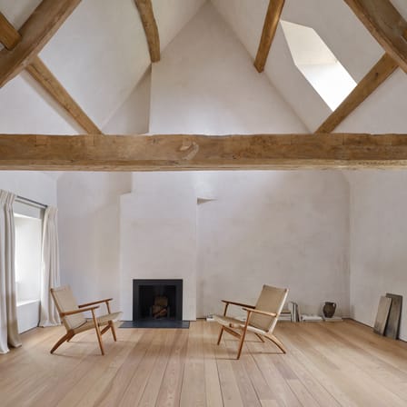 Fauteuil lounge CH25 bois naturel / Hans J. Wegner, 1950 - Corde de papier - CARL HANSEN & SON