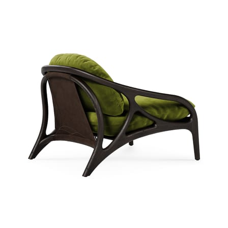 Fauteuil bas Vime INDOOR tissu vert - MORPHO