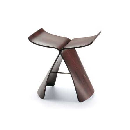 Hocker Butterfly Stool holz natur / By Sori Yanagi, 1954 - Vitra
