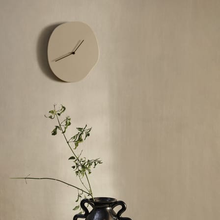 Horloge murale Melt bois beige / L 28 x H 33 cm - Ferm Living