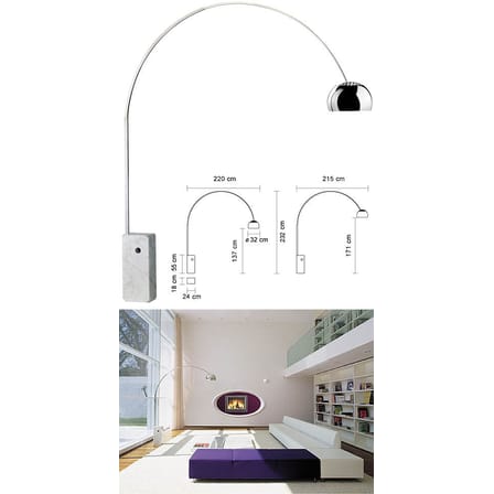 Lampadaire Arco LED / H 240 cm - Achille Castiglioni, 1962 - Flos