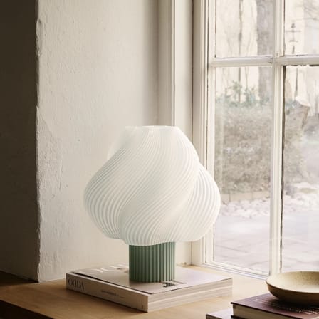 Lampe de table Soft Serve Grande vert / H 35 cm - CRÈME ATELIER