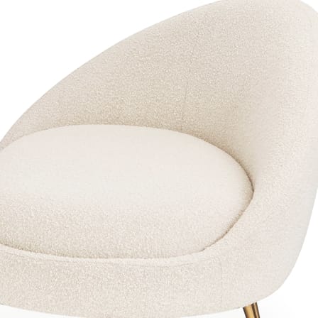 Méridienne Ether tissu blanc / Gauche - L 177.8 cm - Jonathan Adler