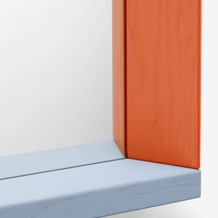 Miroir mural Colour Frame - Medium bois orange / 91 x  48 cm - Vitra
