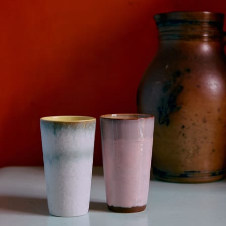 Mug 70s ceramics céramique multicolore / Set de 2 - 30 cl - HK LIVING