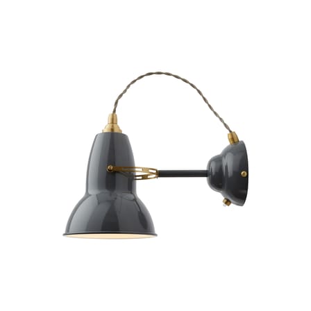 Wandleuchte Original 1227 metall grau Messing / Neuauflage 1930'. - Anglepoise