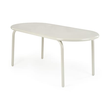 Ovaler Tisch Groove metall beige / 186 x 86 cm - Tom Dixon