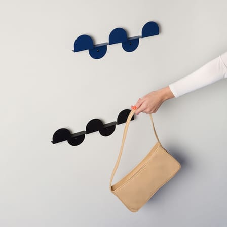 Portemanteau mural Vibes métal noir / L 37,3 cm - NOBODINOZ