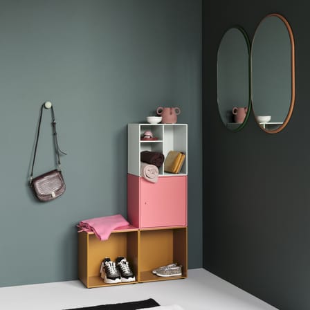 Rangement mural Montana Mini 1001 bois gris / Ouvert - 35 x 35 x P 25 cm - MONTANA