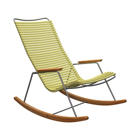 Rocking chair Click plastique jaune - Houe