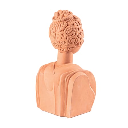 Sculpture Magna Graecia - Bust Poppea céramique orange / H 45 cm - Terre cuite - Seletti