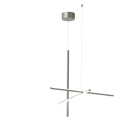 Suspension Coordinates  S1 gris argent métal LED/ L 78 x H 78 cm - Flos
