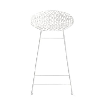 Tabouret de bar Smatrik plastique blanc / Indoor - H 65 cm - Kartell