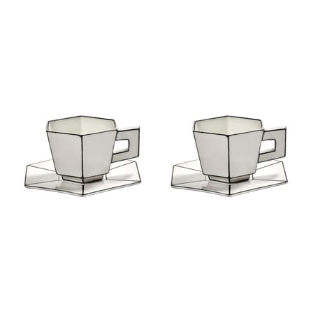Set de 2 tasses à cappuccino + soucoupes Carte Blanche - Serax