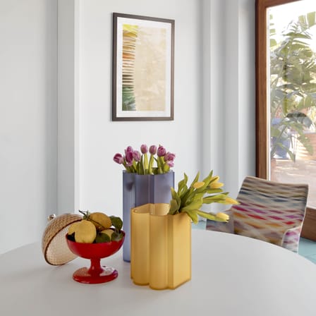 Vase Okra plastique orange / H 34 cm - Recyclé / Patricia Urquiola, 2023 - Kartell