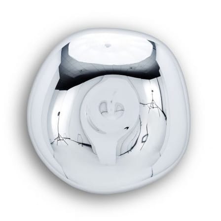 Wandleuchte Melt Surface plastikmaterial grau silber metall / LED - Ø 50 cm / Farbwechsel - Tom Dixon
