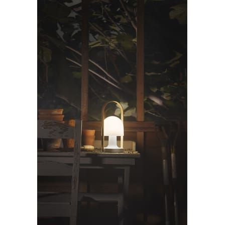 FollowMe Wireless rechargeable lamp plastic material white natural wood / LED - H 29 cm - Marset