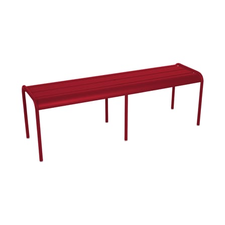 Banc Luxembourg métal rouge 3/4 places - L 145 cm - Aluminium - Fermob