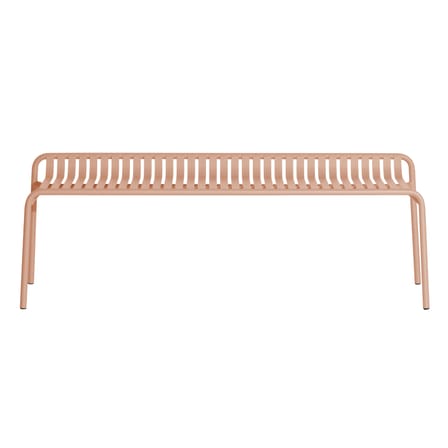 Banc Week-End métal rose / Aluminium - L 156 cm - Petite Friture