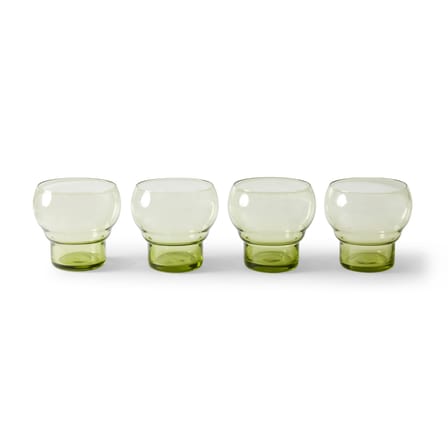 Bicchiere 70s glassware vetro verde / Set di 4 - 27 cl - HK LIVING