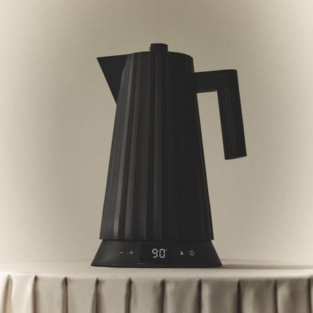 Bouilloire électrique Plissé plastique noir / 1,7 L - Contrôle de la température - Alessi