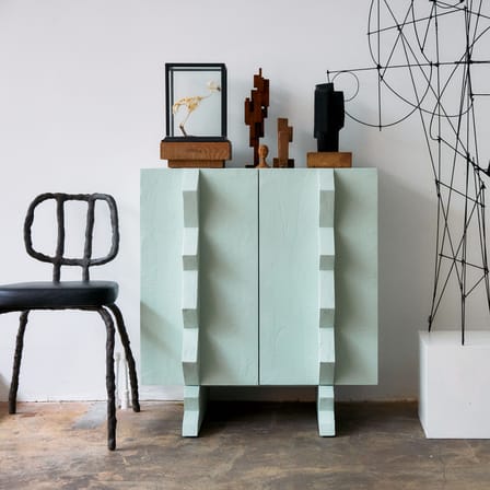 Buffet Forma bois bleu / L 80 x H 88.5 cm - HK LIVING