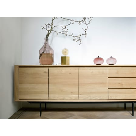 Buffet Shadow bois naturel / Chêne massif  - L 224 cm / 3 portes & 3 tiroirs - Ethnicraft