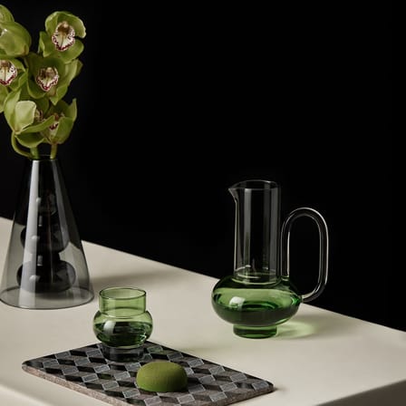 Bump Carafe glass green / Blown glass - 750 ml - Tom Dixon