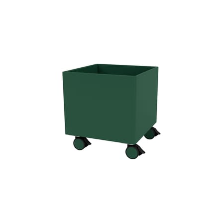 Coffre à roulettes Colour Box I bois vert / 35,4 x 35,4 x H 37,8 cm - MONTANA
