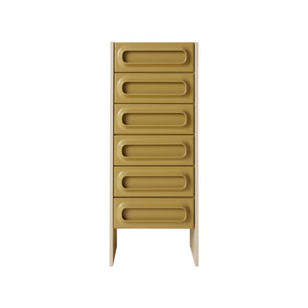 Commode Space bois vert / Chiffonnier 6 tiroirs - L 45 x P 40 x H 113 cm - HK LIVING