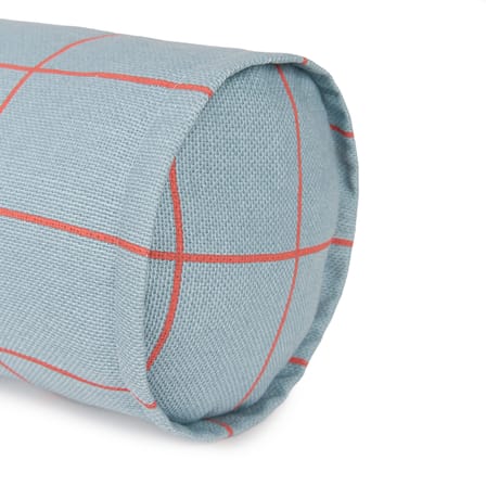 Vibes Cylinder Cushion textile blue / Ø 16 x L 50 cm - NOBODINOZ
