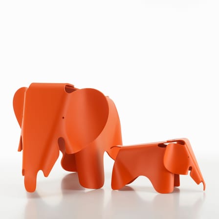 Décoration Eames Elephant RE (1945) rouge / L 78,5 cm - Plastique recyclé - Vitra