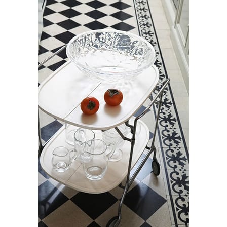 Desserte Gastone plastique noir / Pliable - 68 x 62 cm / Version mate - Kartell