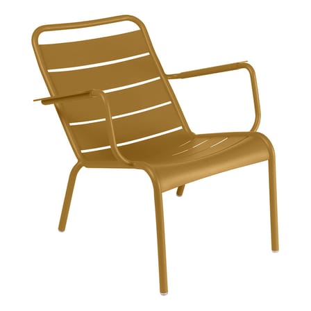 Fauteuil bas Luxembourg métal jaune / Dossier incliné - Fermob