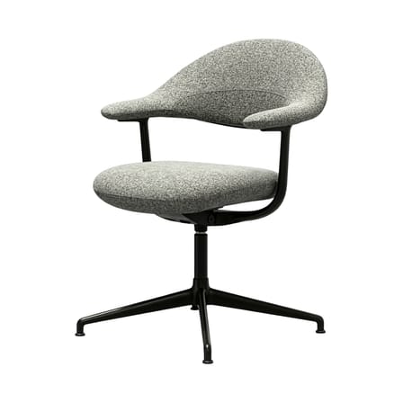 Fauteuil pivotant Mynt Soft tissu gris / Assise & dossier rembourrés - Vitra
