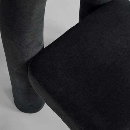 Gepolsterter Stuhl Daiku textil grau / Velours - 101 COPENHAGEN