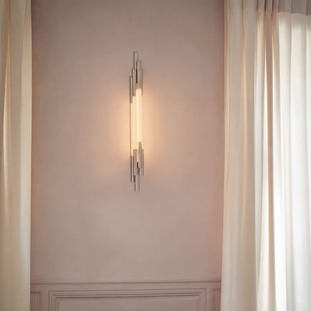 Lampada da parete ORG Small vetro bianco / LED - L 105 cm - DCW éditions