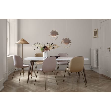 Lampadaire 9602 fibre végétale marron beige bois naturel / Rotin - Réédition 1935 - Gubi