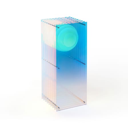 Lampe de table Lop Dreamy Big Rectangle plastique multicolore / Reflets iridescents changeants - BANG
