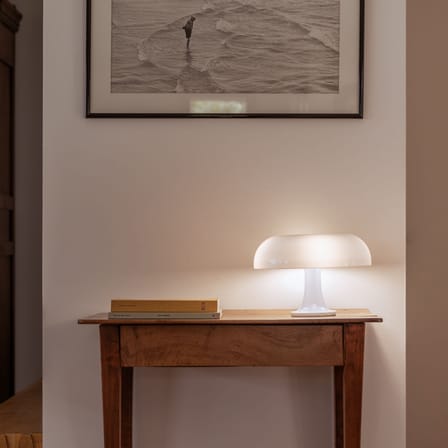 Lampe de table Nessino Artemide blanc / Ø 32 x H 23 cm - Réédition 1960s - Artemide