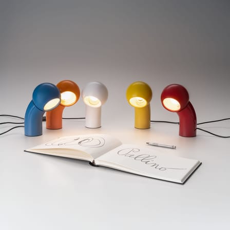 Lampe de table Pallino blanc / Réédition 70 - Orientable - Martinelli Luce