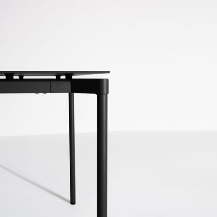 Fromme Rectangular table metal black / Aluminium - 180 x 90 cm - Petite Friture