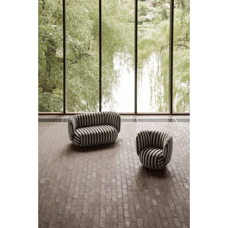 Canapé droit Rico x Louisiana tissu beige / L 150 cm - Ferm Living