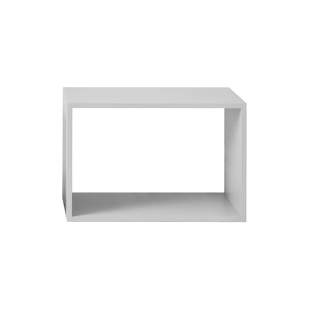 Scaffale Stacked legno grigio / Large rettangolare 65x43 cm / Senza fondo - Muuto
