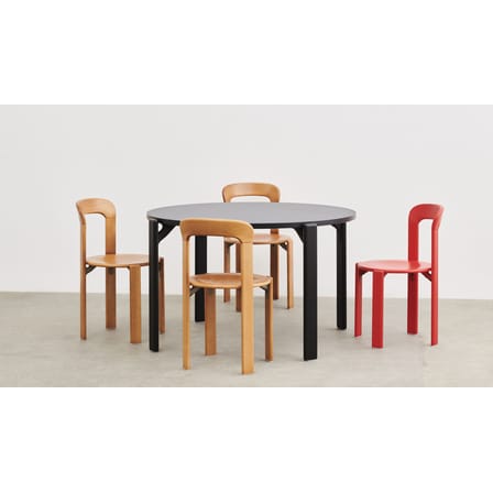 Stapelbarer Stuhl Rey holz rot / By Bruno Rey x Dietiker, 1971 - Holz - Hay