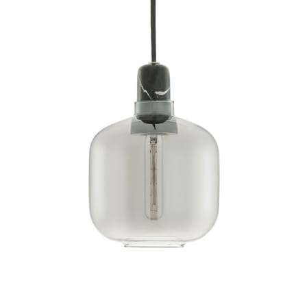 Suspension Amp Small verre marbre gris noir / Ø 14 x H 17 cm - marbre - Normann Copenhagen