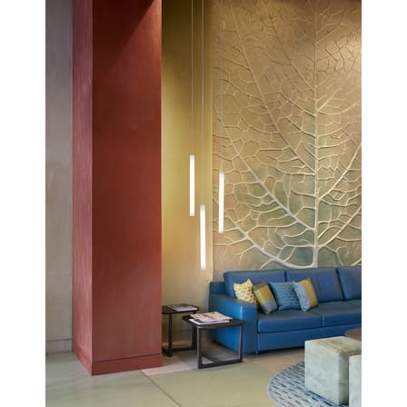 Suspension Flux LED plastique blanc / H 64 cm - Slide